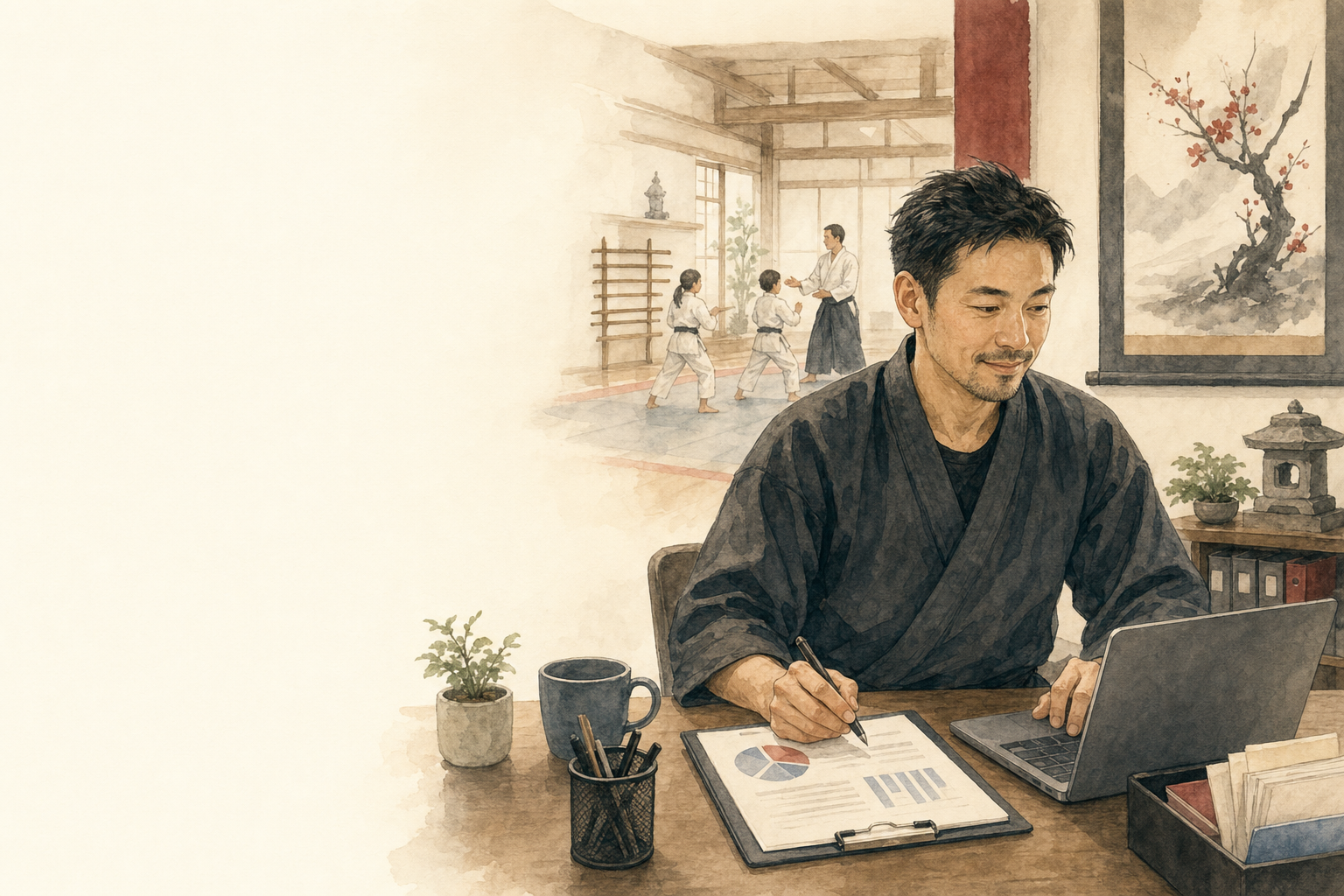 Dojo administrator managing support and finances